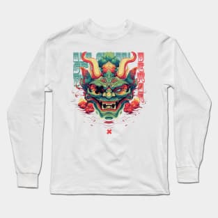 Green japanese demon Long Sleeve T-Shirt